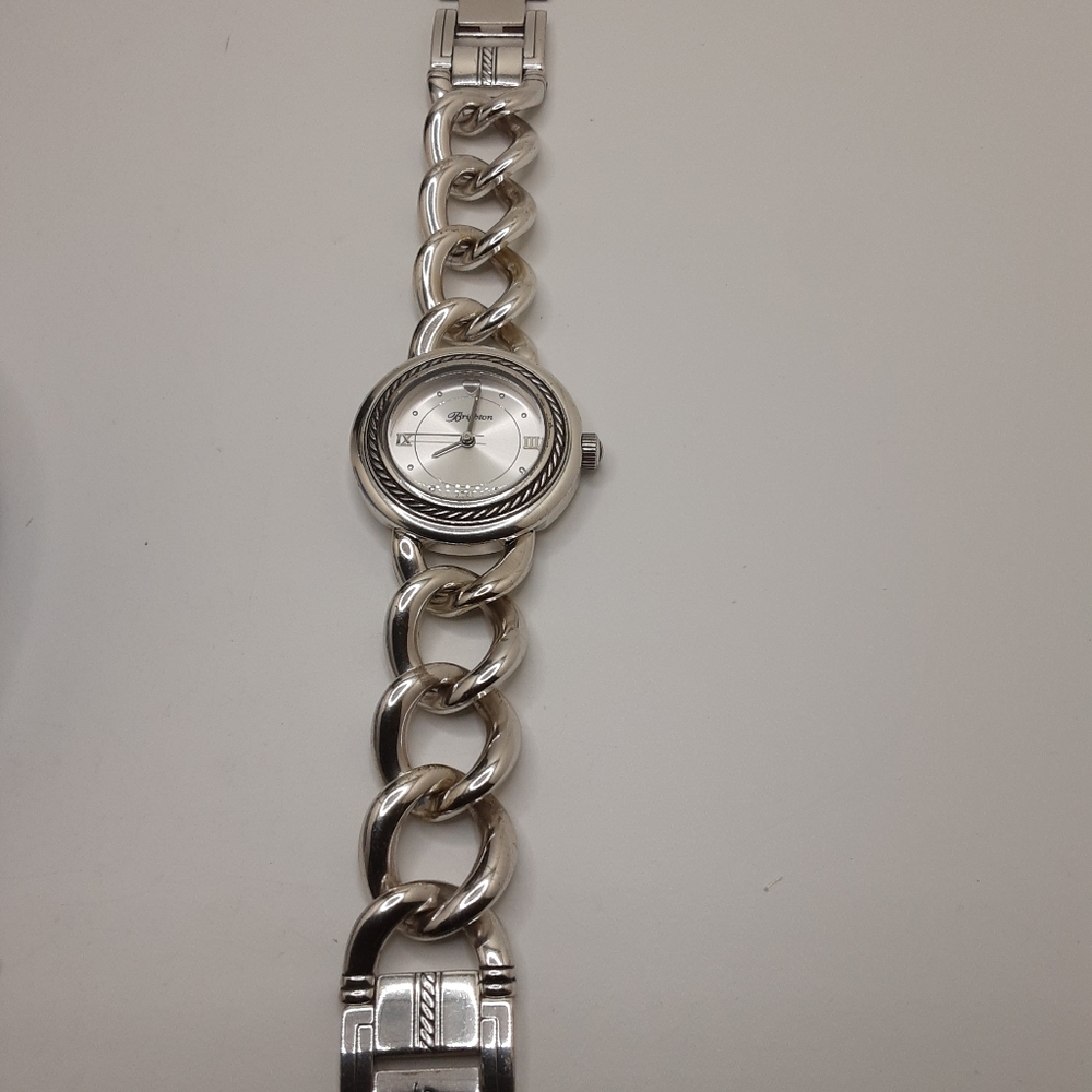 Brighton Modena Silver-plated Watch New Battery - Excellent Used Condition - Picture 5 of 12